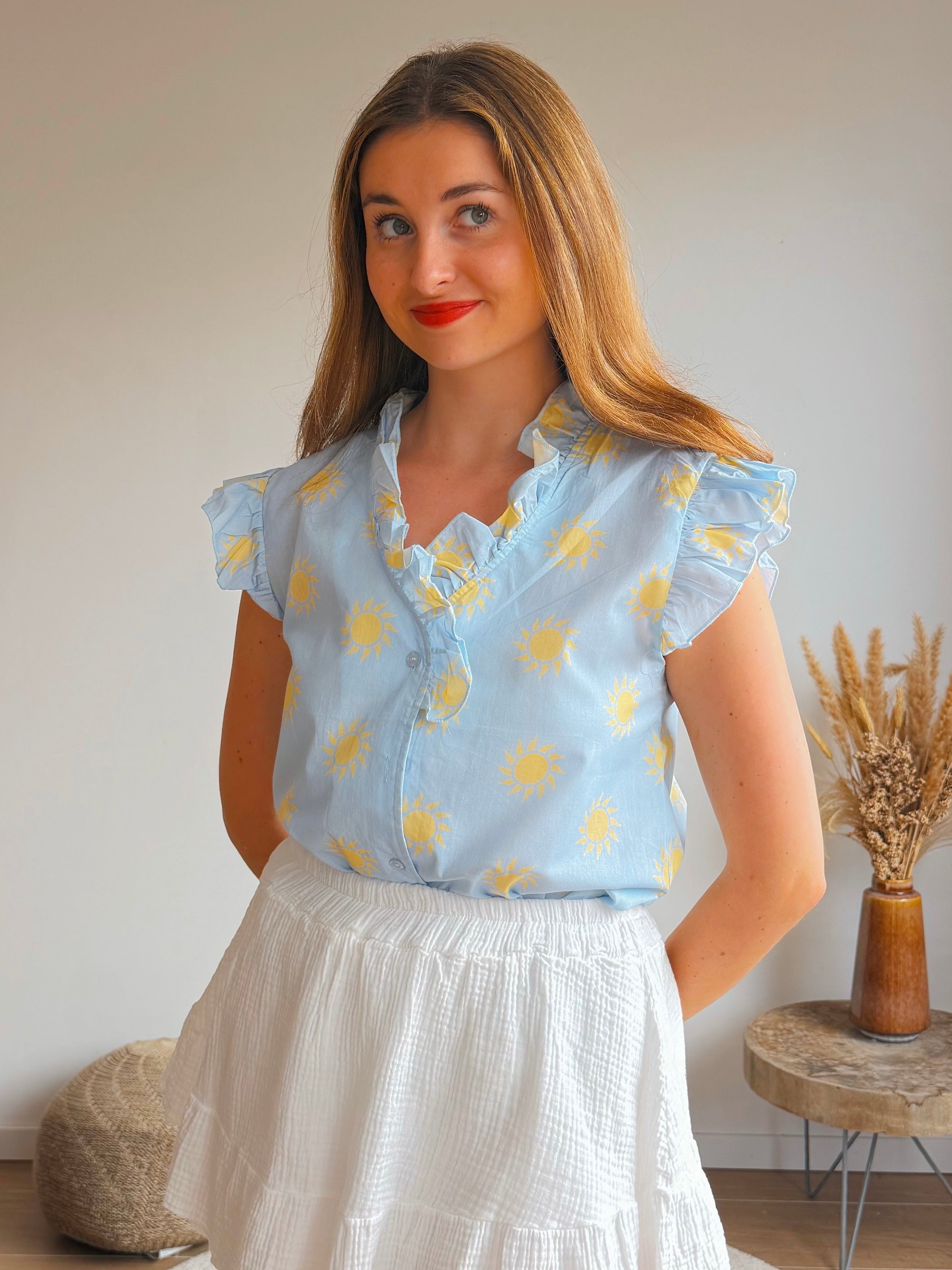 LOLA BLOUSE BLAUW