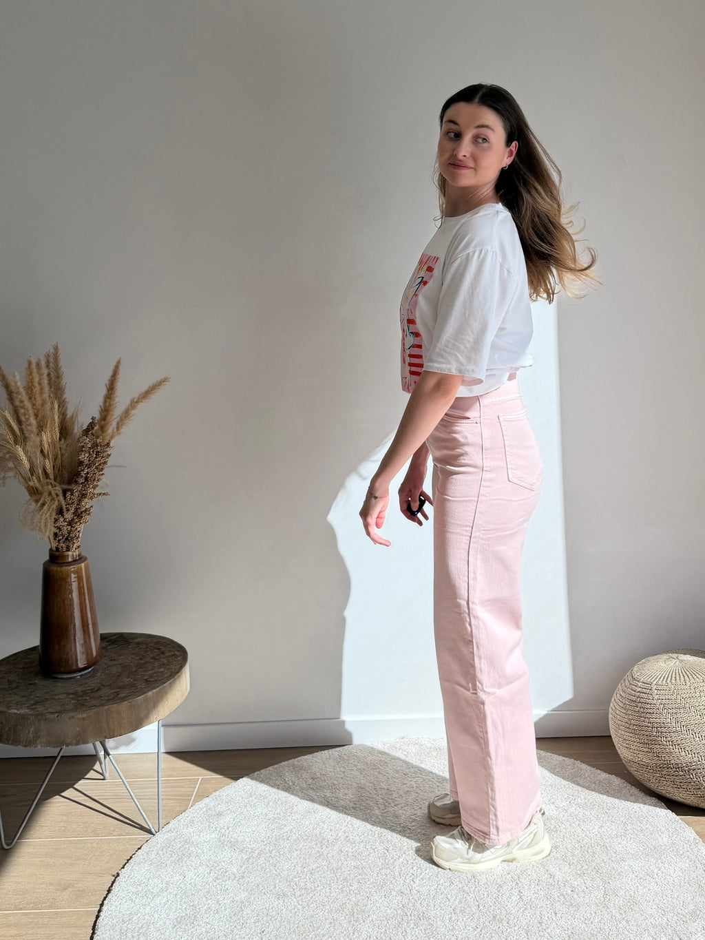 JACKIE JEANS PINK WIDE FIT