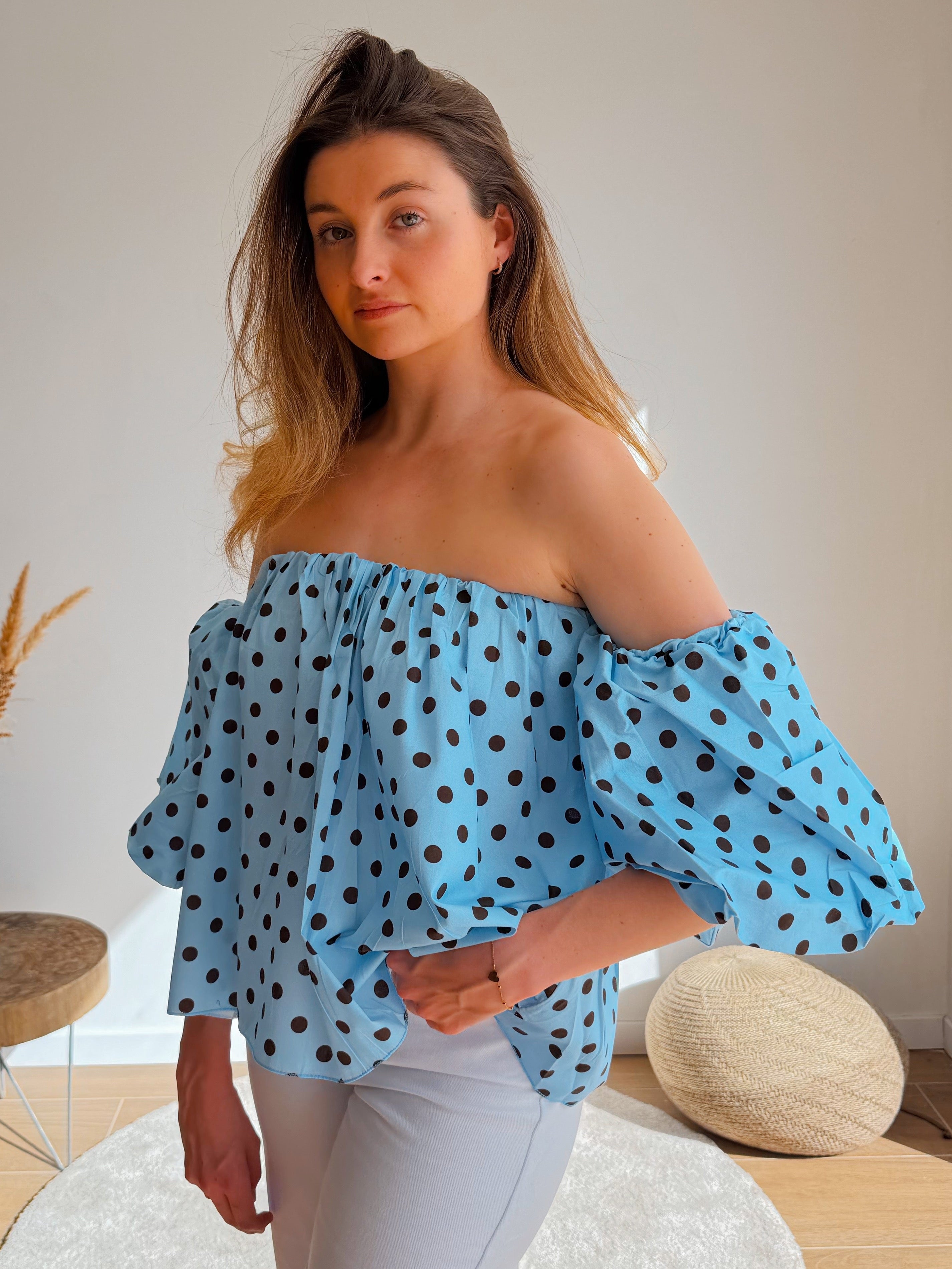 ROMEO, I DESIRE YOU BLOUSE BLUE