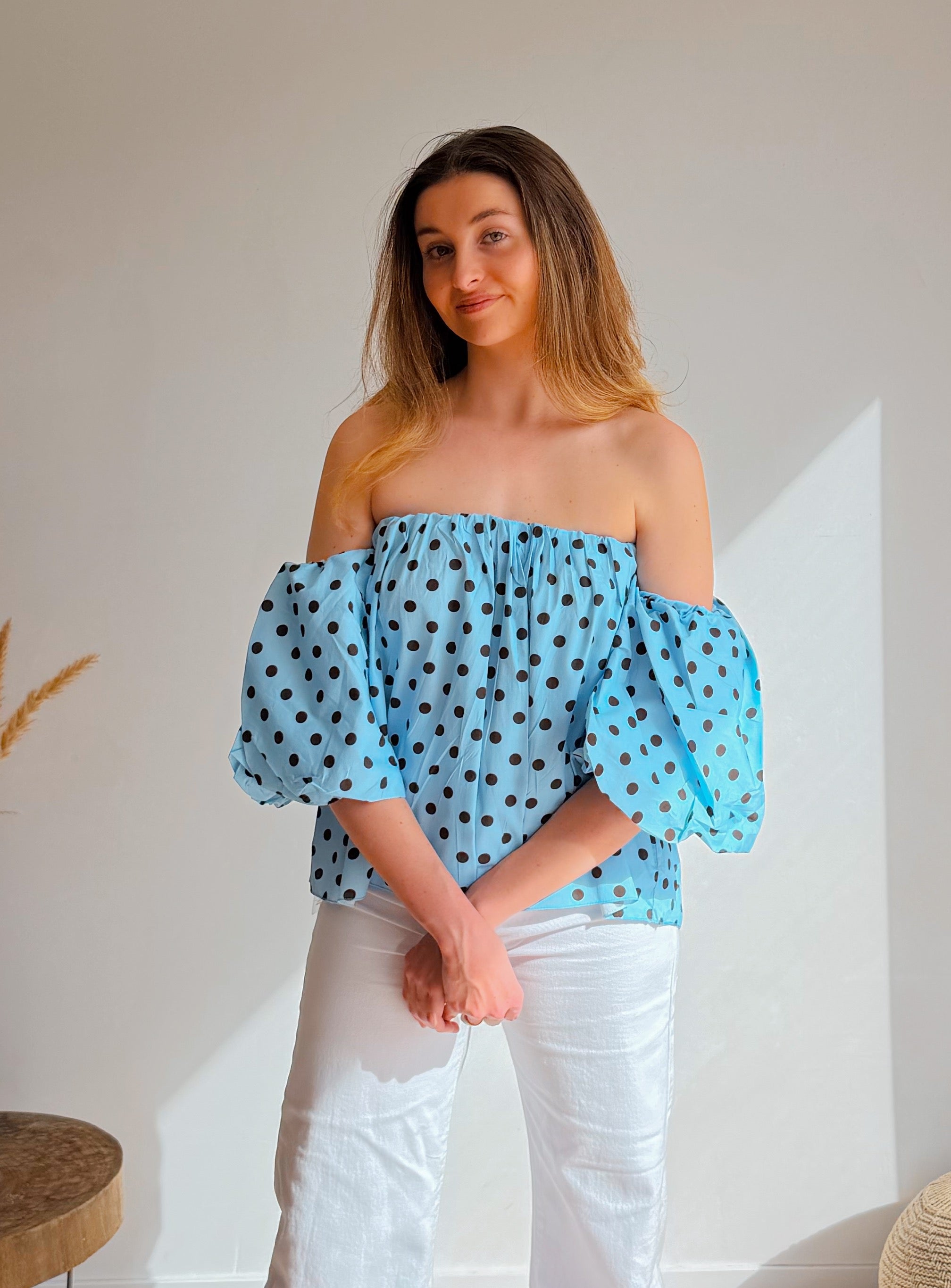 ROMEO, I DESIRE YOU BLOUSE BLUE