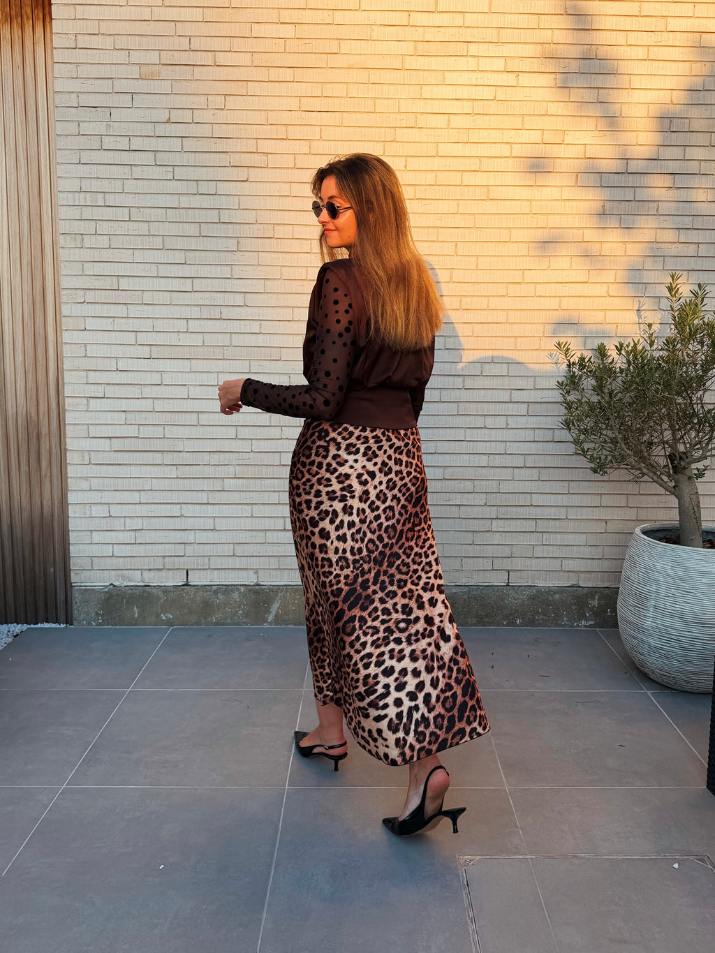 BRIGITTE POLKA DOT TOP - BRUIN