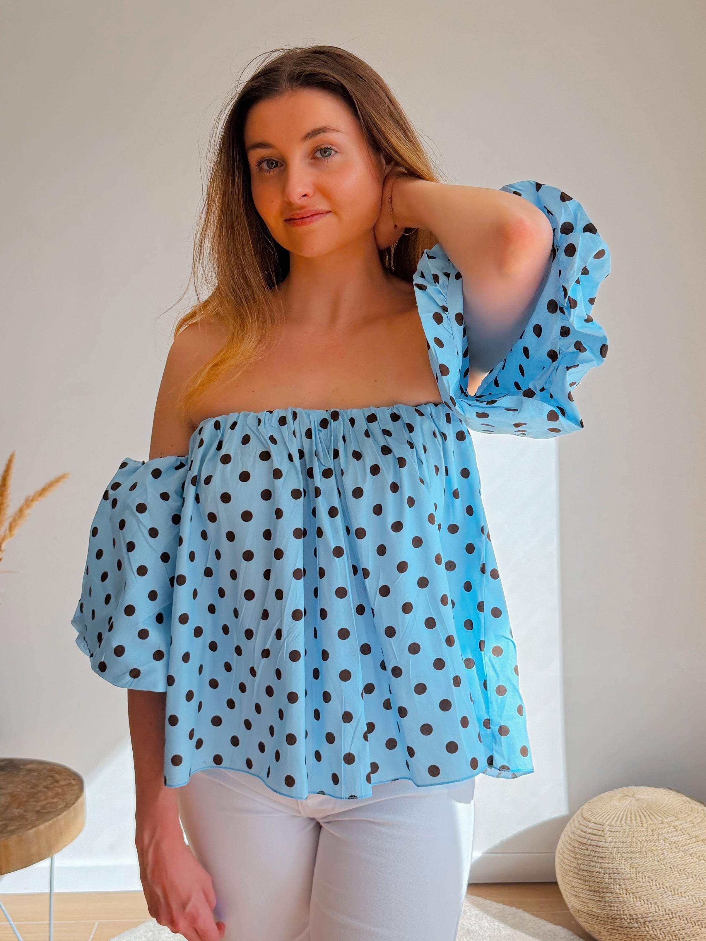 ROMEO, I DESIRE YOU BLOUSE BLUE