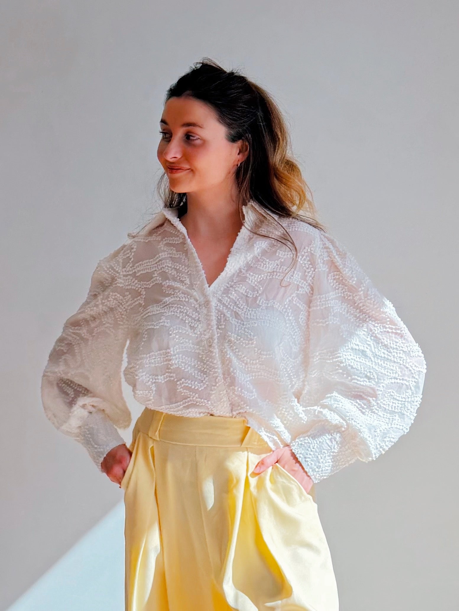 CELINE BLOUSE WHITE
