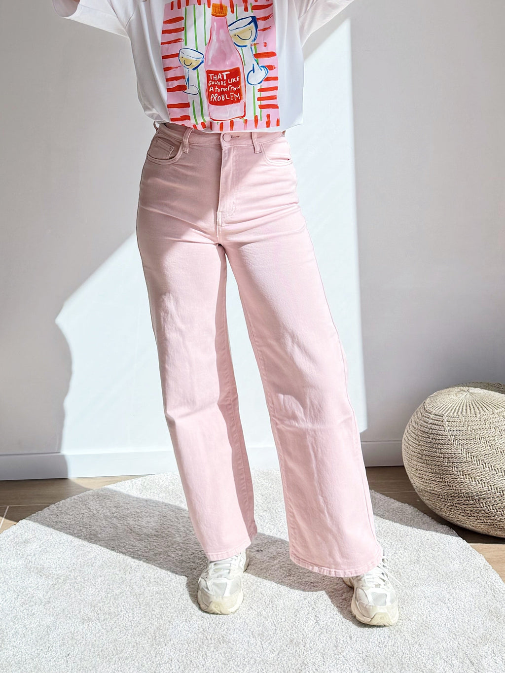 JACKIE JEANS PINK WIDE FIT