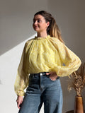 POLLY DOT BLOUSE YELLOW
