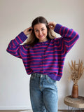 COLETTE STRIPED CARDIGAN PINK