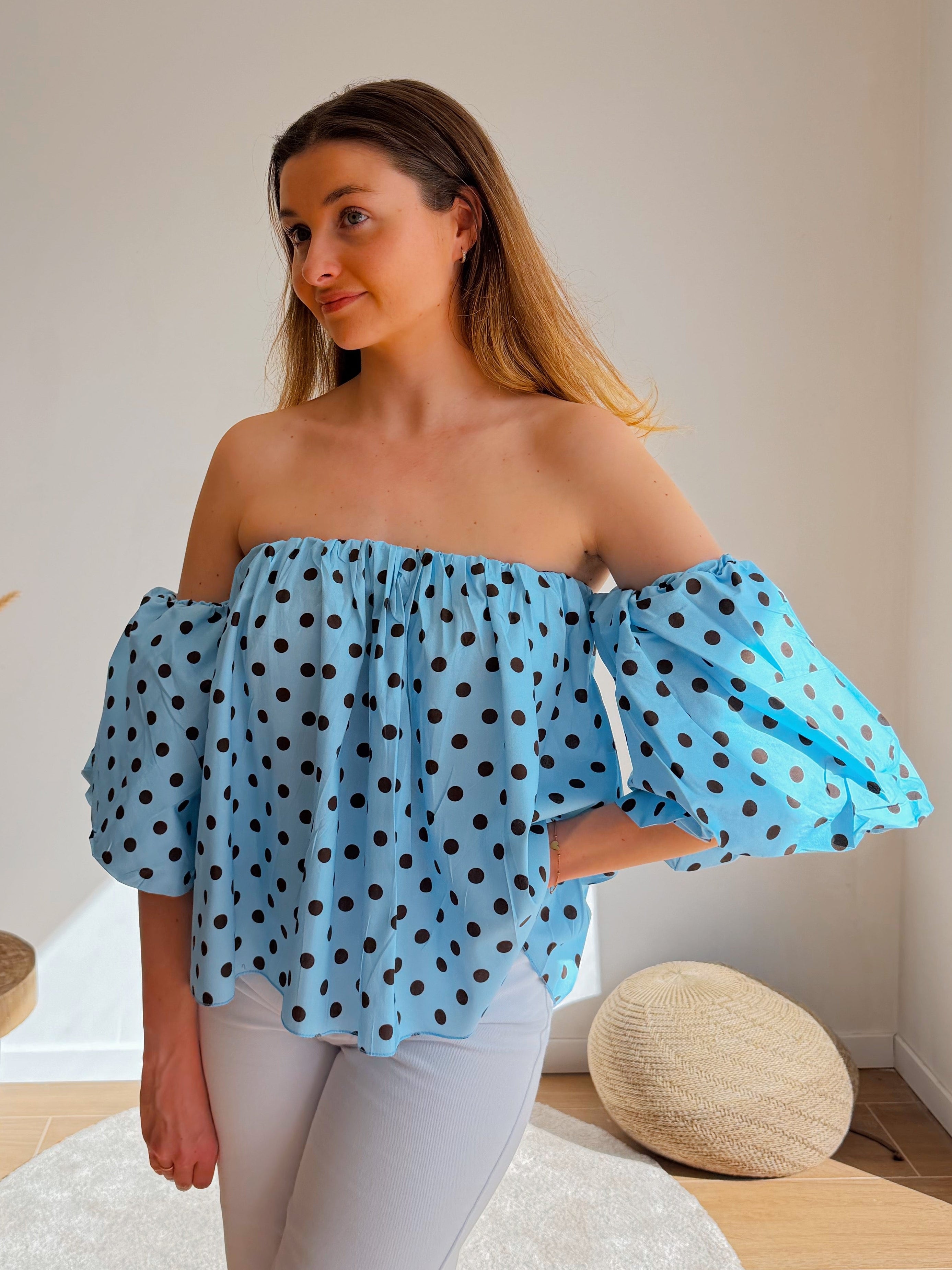 ROMEO, I DESIRE YOU BLOUSE BLUE