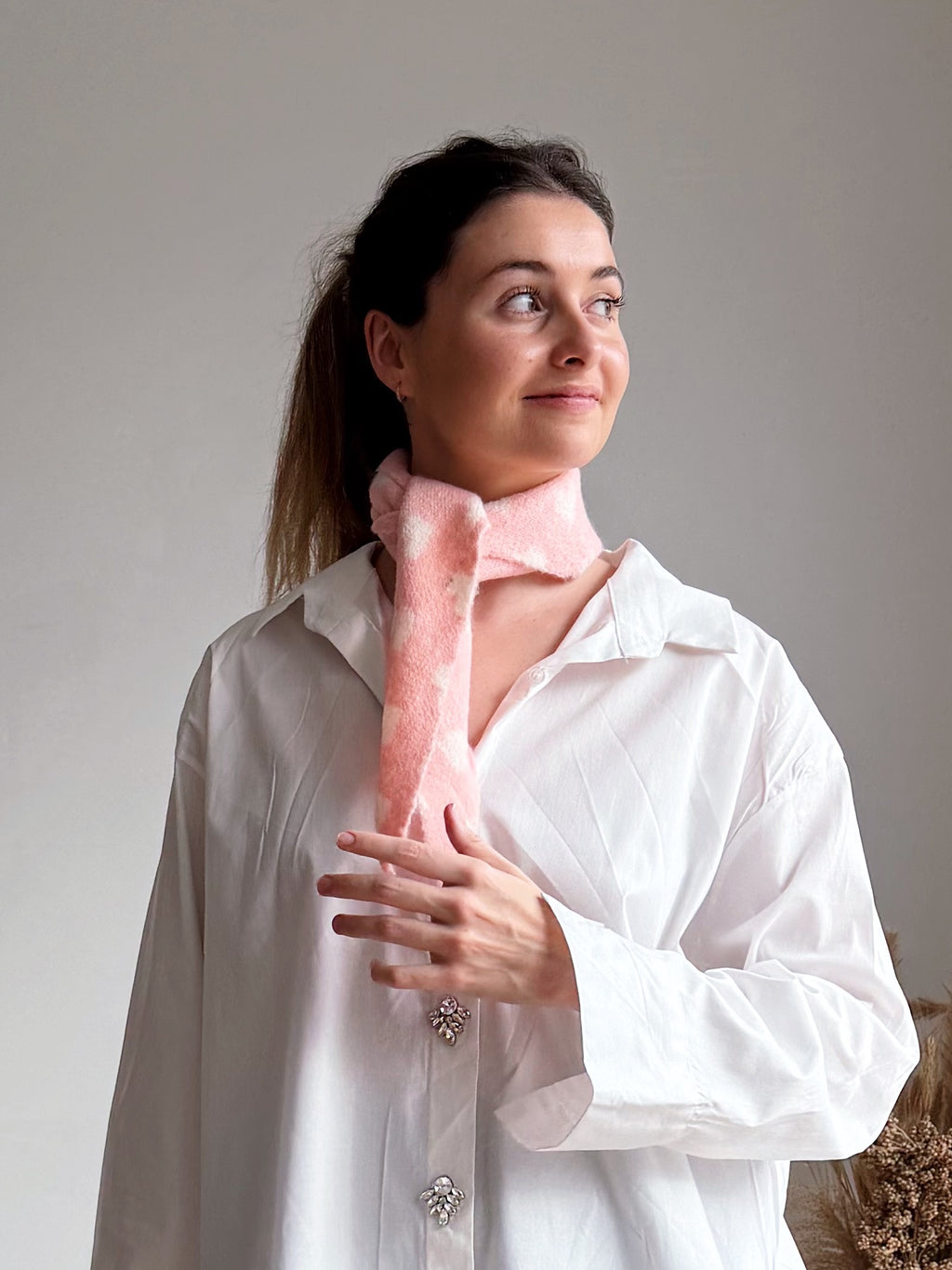 WRAP ME IN LOVE SCARF CORAL