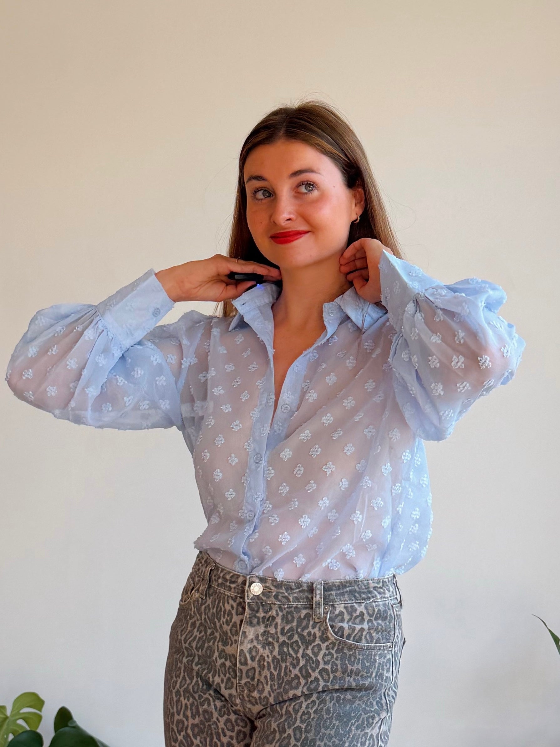 AMELIE BLOUSE BLAUW