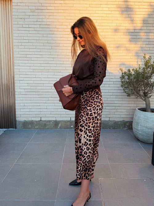 BRIGITTE POLKA DOT TOP - BRUIN