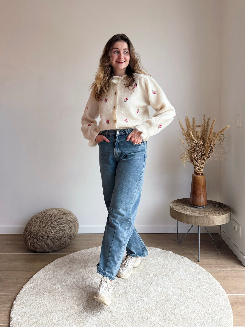 FELICE FLOWER KNIT CARDIGAN