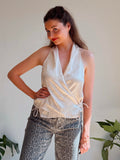 JANE WRAP TOP BEIGE
