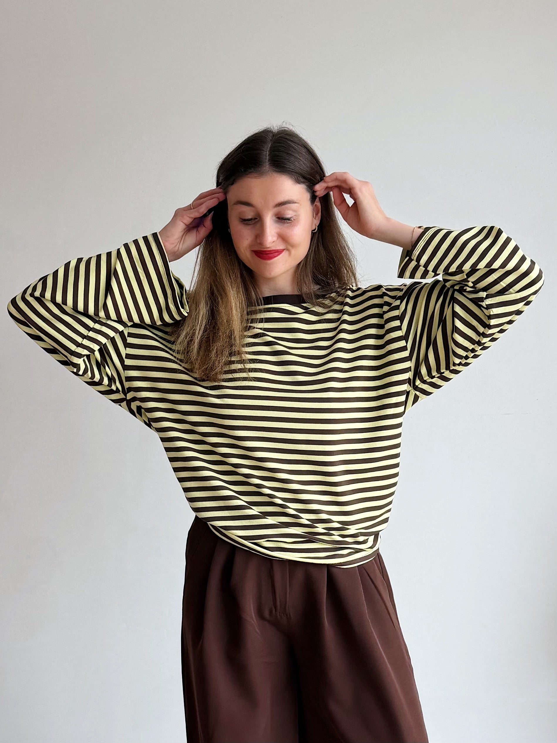 LEONIE STRIPED TOP YELLOW