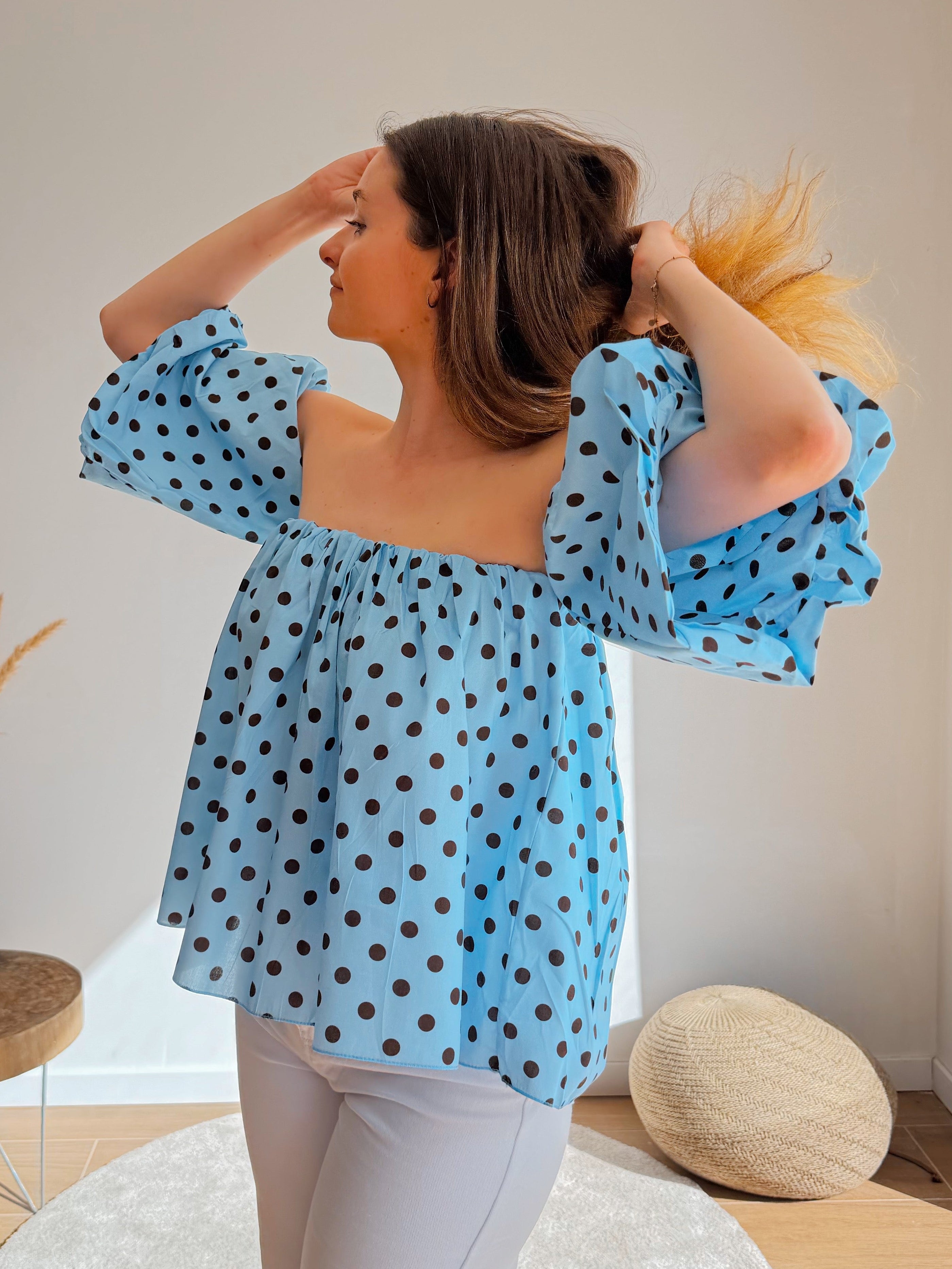 ROMEO, I DESIRE YOU BLOUSE BLUE