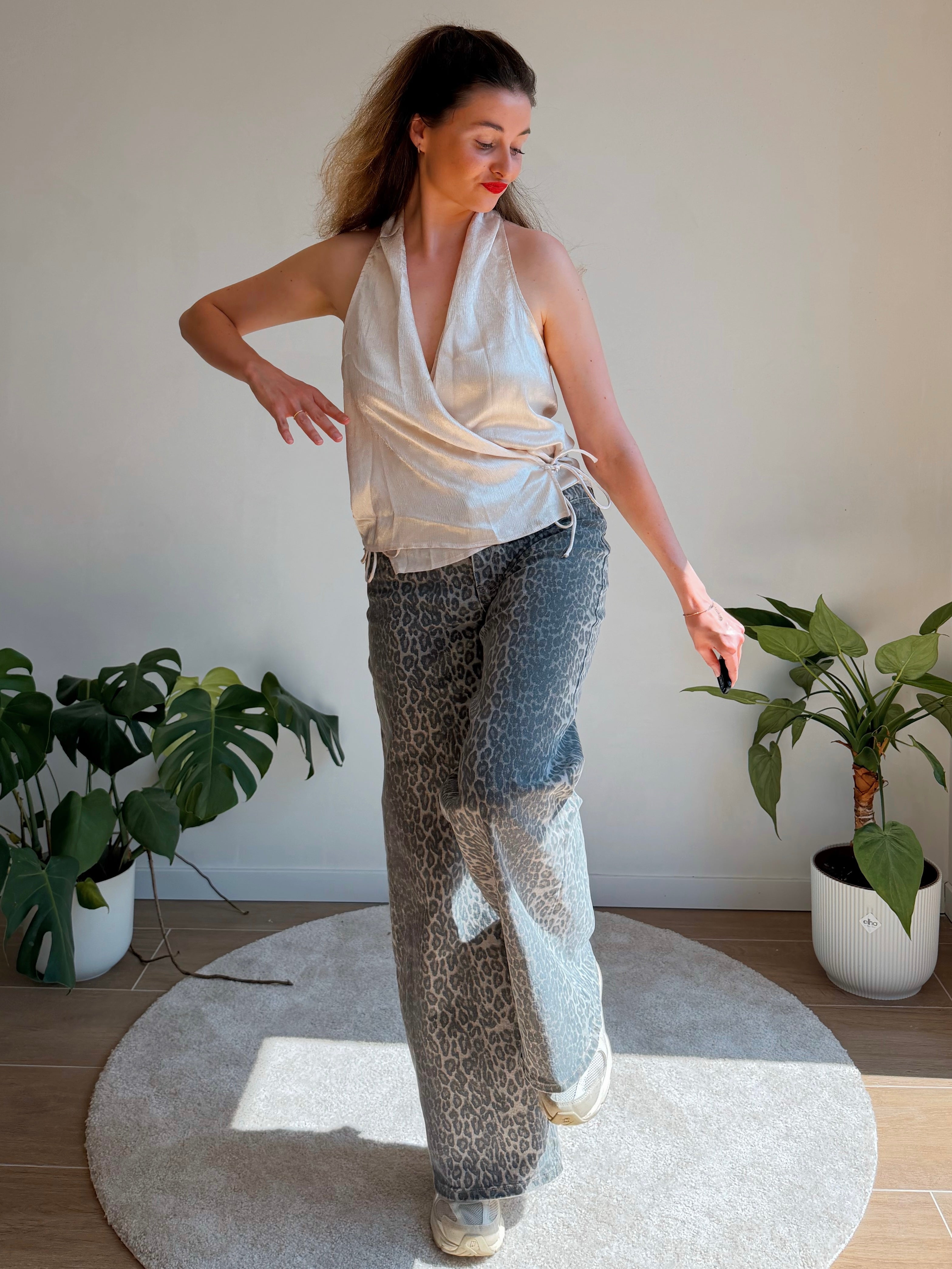 JANE WRAP TOP BEIGE