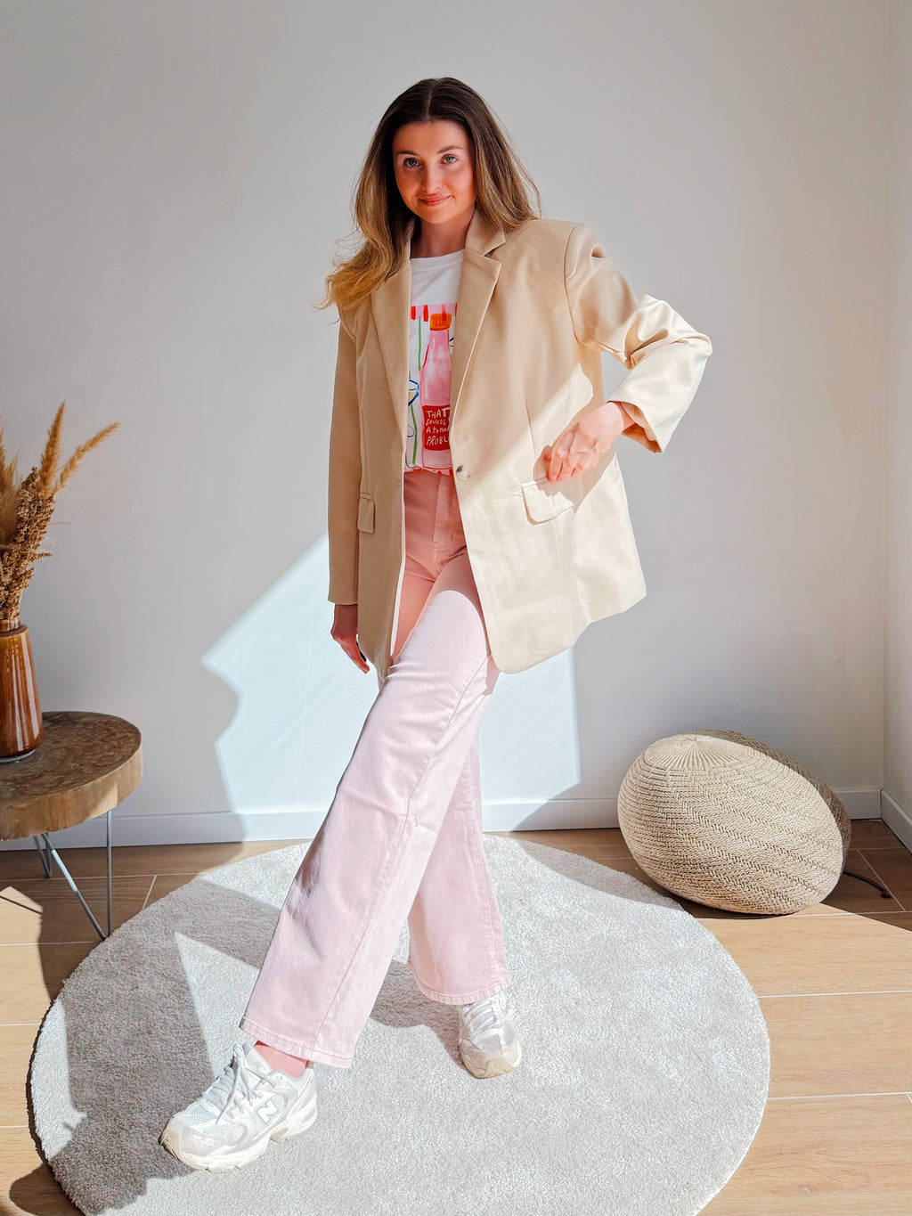 JACKIE JEANS PINK WIDE FIT