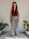 LEOPARD WIDE JEANS