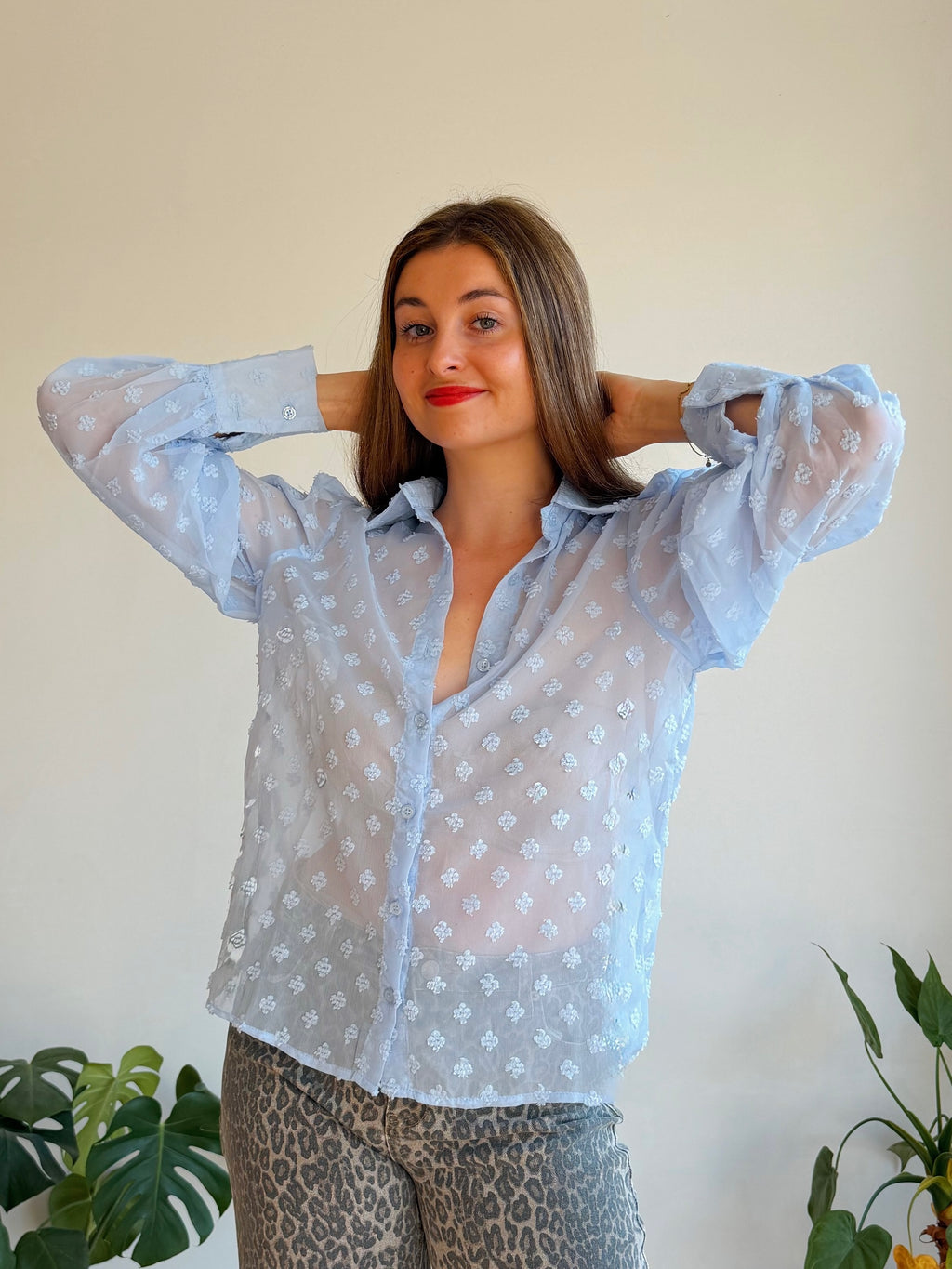 AMELIE BLOUSE BLAUW