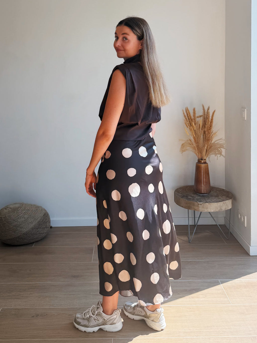 ELENA DOT MAXI ROK - MOKKA