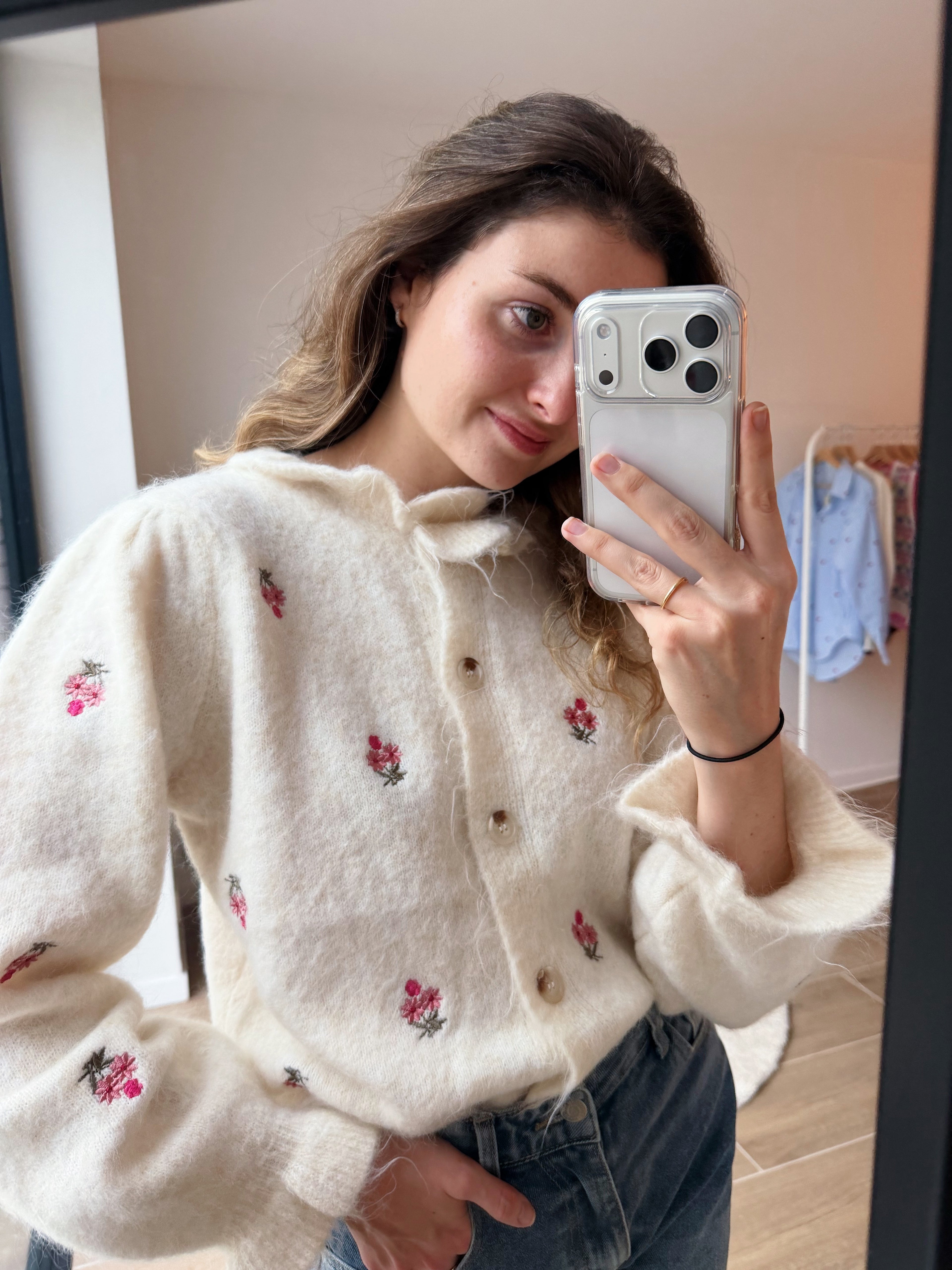 FELICE FLOWER KNIT CARDIGAN