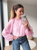 POLLY DOT BLOUSE PINK