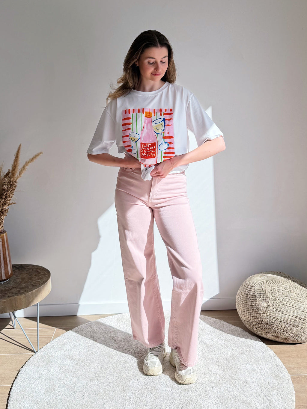 JACKIE JEANS PINK WIDE FIT