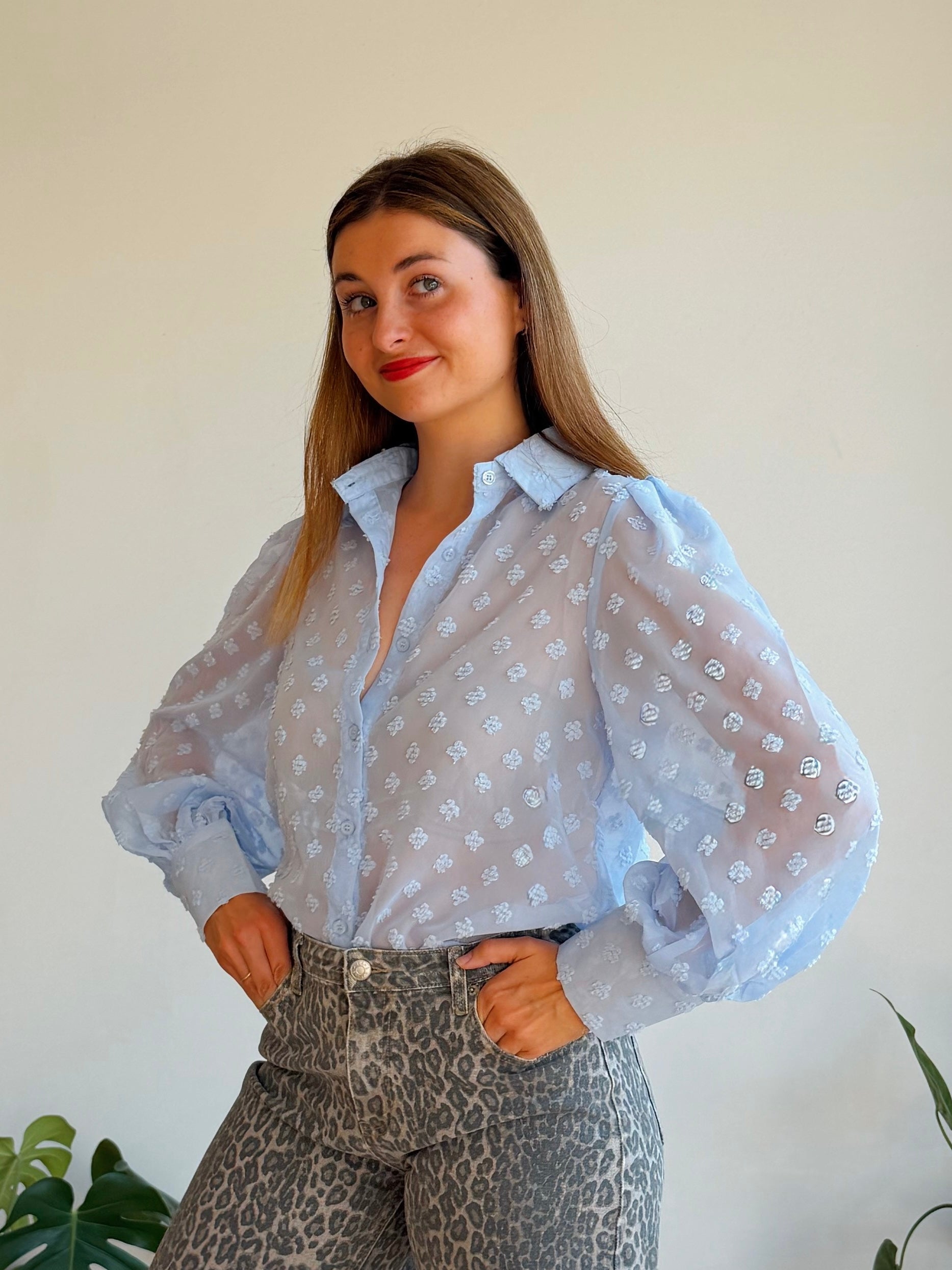 AMELIE BLOUSE BLAUW